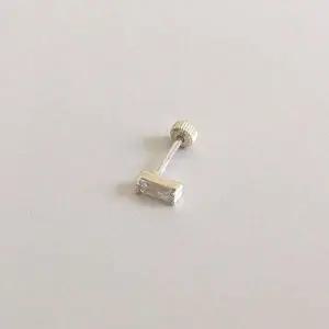 [하프클럽/](silver925) square cubic piercing
