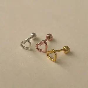 [하프클럽/](925 Silver) Empty heart piercing E 112