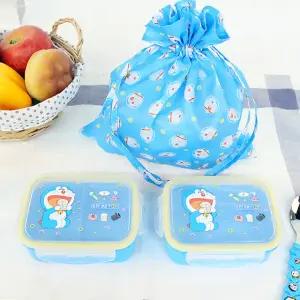 캐릭터 2단 도시락통 가방세트 도라에몽 피크닉 도시락 소풍 준비물
