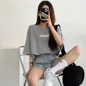 [하프클럽/]여자 홈웨어 오버핏 반팔티셔츠 포켓 반바지 코디세트