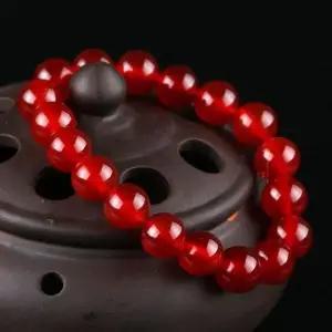 [하프클럽/]홍마노 원석 천연 붉은마노 팔찌 마노원석 6mm 풍수아