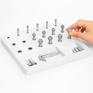 손가락 손재주를 위한 DICYWUDI 나무 페그보드 손 그립을 근력 트레이너 - 남성 여성 노인을 표적 강화