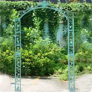 오벨리스크 넝쿨지지대 단철 장미넝쿨 덩굴 아치 프레임 가든 고민된 녹색 아치