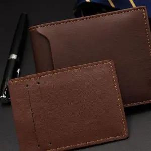 [하프클럽/]깔끔한 남성 학생지갑 가죽 반지갑 아들 선물용 지갑