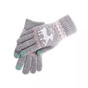 [하프클럽/]루돌프장갑 니트 겨울장갑 스마트폰 터치 그레이