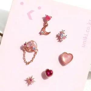 [하프클럽/](낱개판매) 달의 정령님 체인 별존 귓볼 피어싱