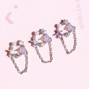 [하프클럽/](낱개판매) 드리미 스타 체인 아웃컨츠 귓볼 피어싱