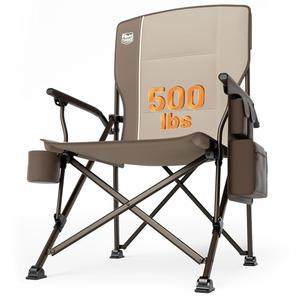 팀버 리지 오버사이즈 접이식 캠핑 의자 최대 포켓 하이백 사이드 500파운드까지 쿨러 홀더 지원 백으로 듀티 헤비