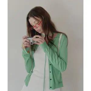 매장정품 TWEE 아콘 베이직 라운드 긴팔 니트 가디건(스트랩set)