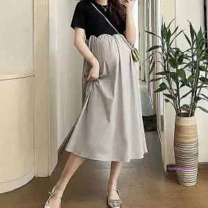 맘콩 임산부원피스 원피스임부복 여름 하객룩임산부옷zab455