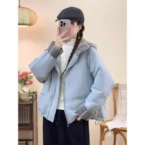 여친 가을 체크 코트 후드 점퍼 안감 트렌치 OP3