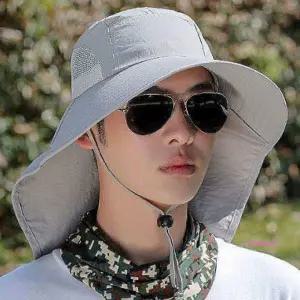 뒷목가리개 사하라캡 성인플랩캡 정글모 라이트그레이nop015