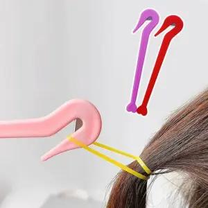 헤어머리끈 커터 무광 컬러 반묶음 올림머리 하트