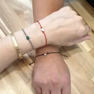 하트 실팔찌 1P 발찌 악세서리 커플팔찌 커플팔찌 어린이집 소품샵 학생 크리스마스 커플