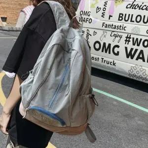 빈티지 스타일 가방 지퍼 포켓 포인트 스트릿 백팩 캐주얼백팩 남자중저가가방