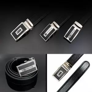 이시아르 블랙 소가죽 남성 자동버클 정장벨트 남성벨트 양복벨트 세미정장벨트