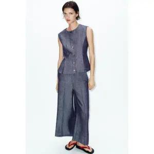 ZARA 플랫 프론트 베스트 세트 - 인디고 412825