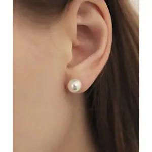 매장정품 HAS [SLIVER925] LV010 8mm Simple pearl earrings