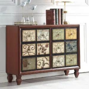 원목 레트로 서랍장 침실 엔틱 소품 우드 수납 빈티지서랍장