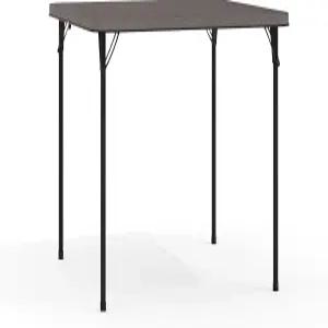 플래시 가구 던햄 2.83피트 정사각형 플라스틱 접이식 이벤트 테이블 휴대용 손잡이 실내/외 이중 연회