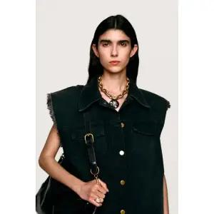 ZARA WILLY CHAVARRIA X 슬리브리스 데님 원피스 - 블랙 412888