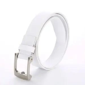 이태리 가죽 로고 버클 벨트 화이트 1P 허리띠 선물 남자가죽벨트 캐주얼남성벨트