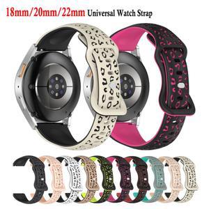 Amazfit Huawei Xiaomi Garmin Samsung Gear/Galaxy Watch 용 18mm 20mm 22mm 실리콘 투톤 3D 조각 꽃 소프트 스포츠 스트랩