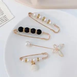 간편수선 바지수선 허리조절 셀프 줄이기 옷핀 브로치 진주클립 옷핀 진주브로치