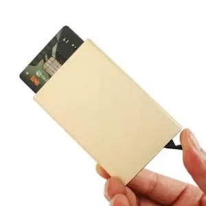 오토 메탈 슬라이드 카드홀더 골드 신용 카드 케이스 카드케이스 카드보관