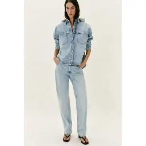 ZARA Z1975 후드 오버사이즈 데님 재킷 - 라이트 블루 412944