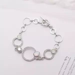 라운드 스와로브스키 크리스탈 제작 체인 팔찌 팔찌선물 생일선물팔찌 여름팔찌