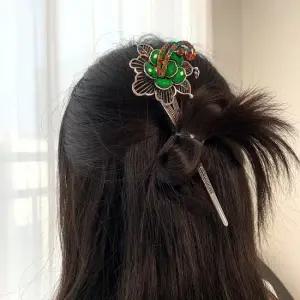 장미 꽃 비녀 5종 택1 혼주 웨딩 사진소품 올림머리 뒤꽃이 한복장식 촬영 드레스