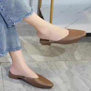 플랫 레더 뮬 블로퍼 베이직 낮은굽 좁은발볼 데일리 뮬 블로퍼 뮬슬리퍼 뮬스니커즈