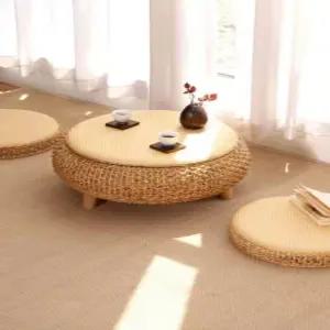 라탄 라탄테이블 베란다 낮은 좌식 테이블 카페 티테이블