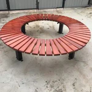 원형 나무벤치 등받이 둥근 광장 등산로 조경 벤치 휴식