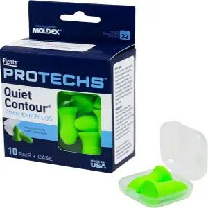 플렌츠 프로텍스 폼 이어 플러그 케이스 포함 10쌍 수면 코골이 시끄러운 소음 여행 콘서트 건설 공부 작업
