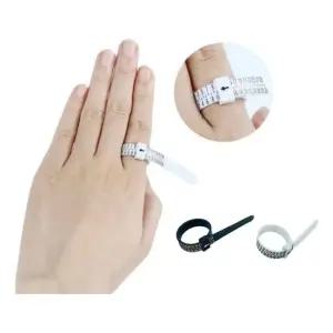 키밍 반지호수 측정기 2p 손가락줄자 링게이지 줄자형 반지호수 측정리 2개입 반지사이즈