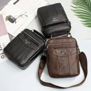 107-1 미콘 남녀공용 소가죽 캐주얼 크로스백 소가죽 가죽가방 수납가방 심플가방