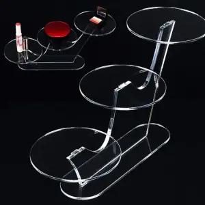 3단 원형 아크릴 진열대 디피용 소품진열 받침대 제품진열대 아크릴진열대 화장소품
