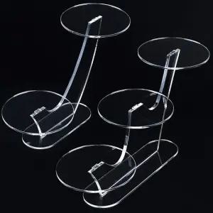 2단 3단 투명 원형 아크릴 진열대 소품진열 받침대 제품진열대 아크릴진열대 화장소품