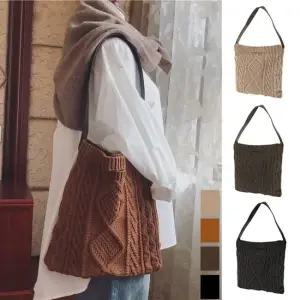 니트가방 패션가방 숄더백 꽈배기 고급 가벼운가방 니트백 니트가방 털가방 가을가방