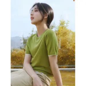 매장정품 TOPTEN 탑텐 여성) 프리미엄 화인 메리노 반팔 스웨터_MSF3ER2801 MSF3ER2801 1386904