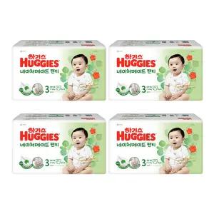 하기스 네이처메이드 팬티, 3단계 공용, 52매, 4팩, 1개