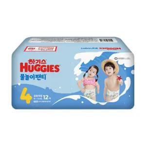 하기스 물놀이팬티, 4단계 공용, 12매, 1개