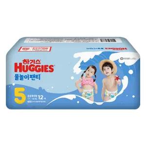 하기스 물놀이팬티, 5단계 공용, 12매, 1개