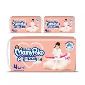 마미포코 썸머팬티 남아용, 4단계, 대형, 48매, 3개