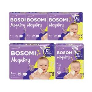보솜이 NEW 메가드라이 팬티 기저귀 대형 30입, 4개 + 대형 15입, 1개