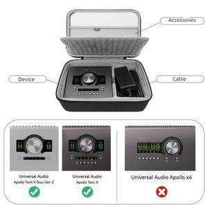 Apollo Twin X Duo Gen 2 믹싱 및 어레인징 사운드 카드 휴대용 보관 파우치 케이스용 EVA 쉘 오거나이저