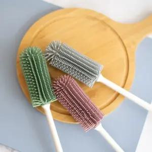 (힘찬)파스텔 실리콘 병 세척솔 3color 세척 설거지 브러쉬 물통