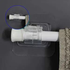 쌍문상회 지금 필요한 커텐봉브라켓 간편설치 붙이는 투명 고리 커튼봉